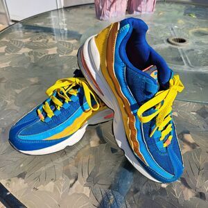 NIKE AIR MAX 95 GS SNEAKERS WOMENS SIZE 5.5 Y FLASH CRIMSON LAGOON 90'S MASHUP